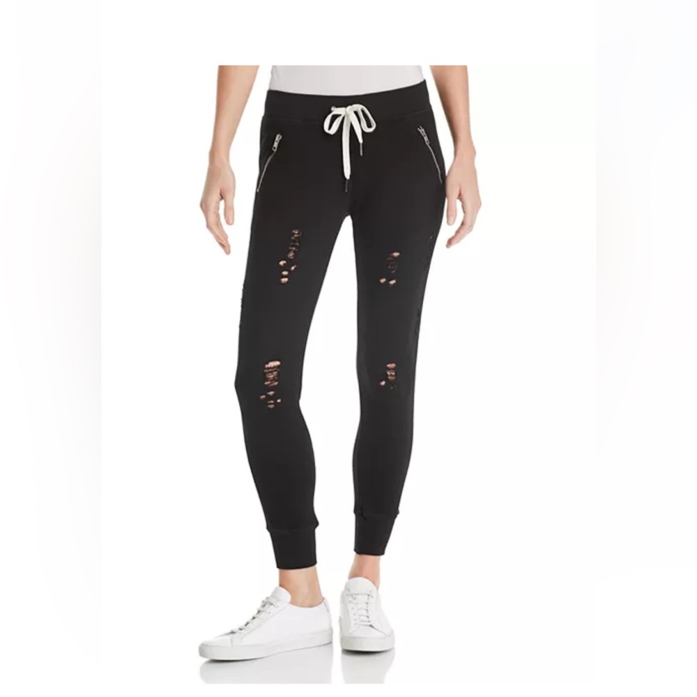 NWT n:PHILANTHROPY Black Distressed Joggers